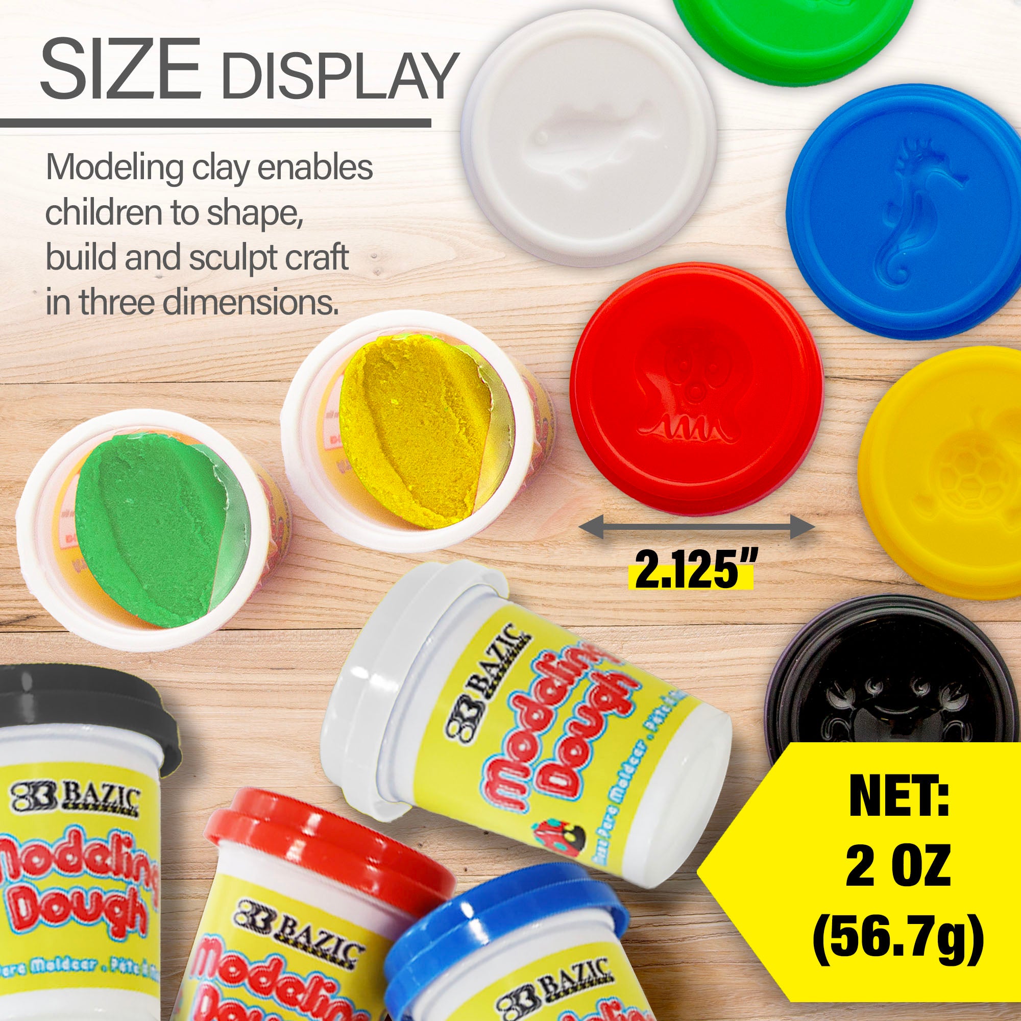 2 Oz. Multi Color Modeling Dough (6/Pack)