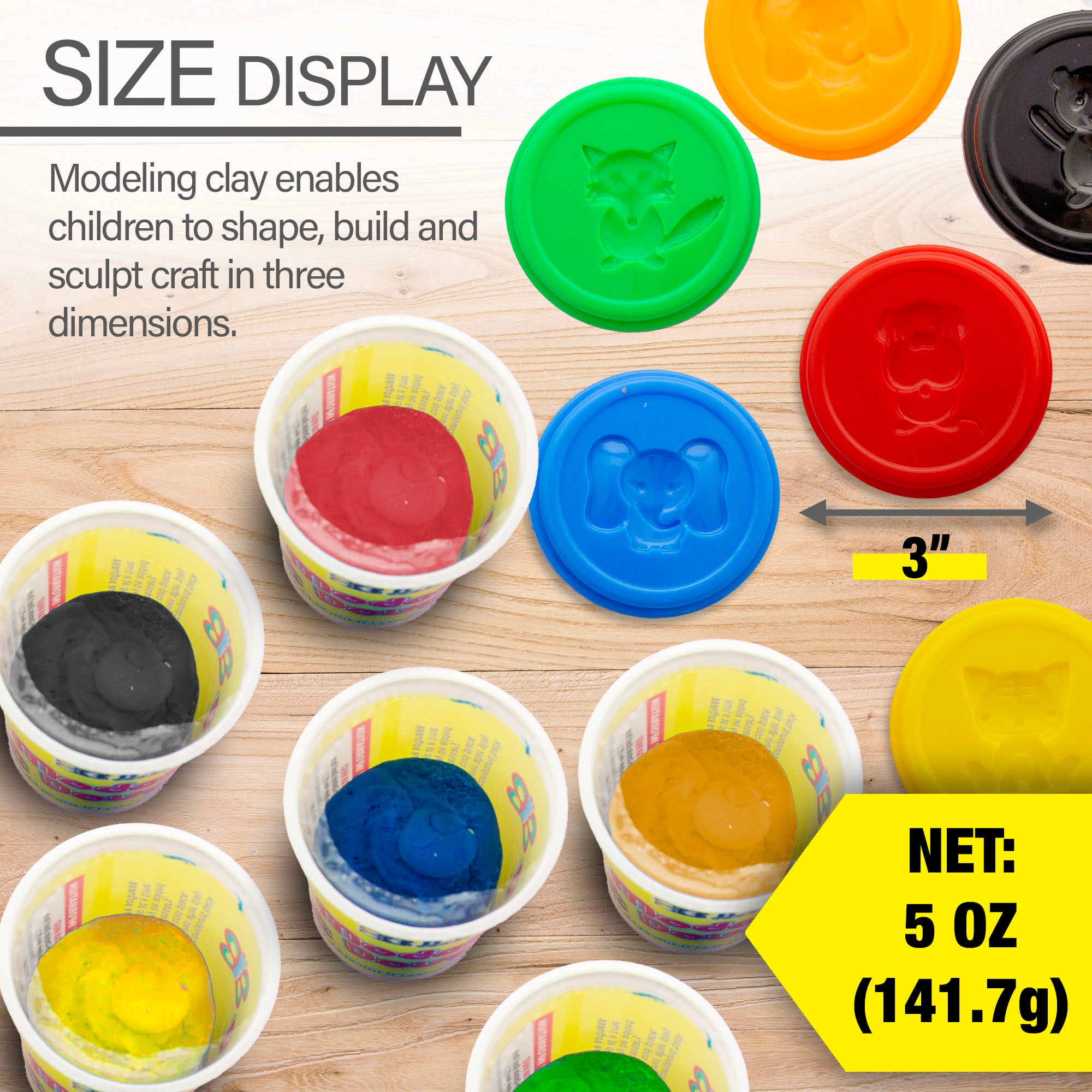 5 Oz. Multi Color Modeling Dough (2/Pack)