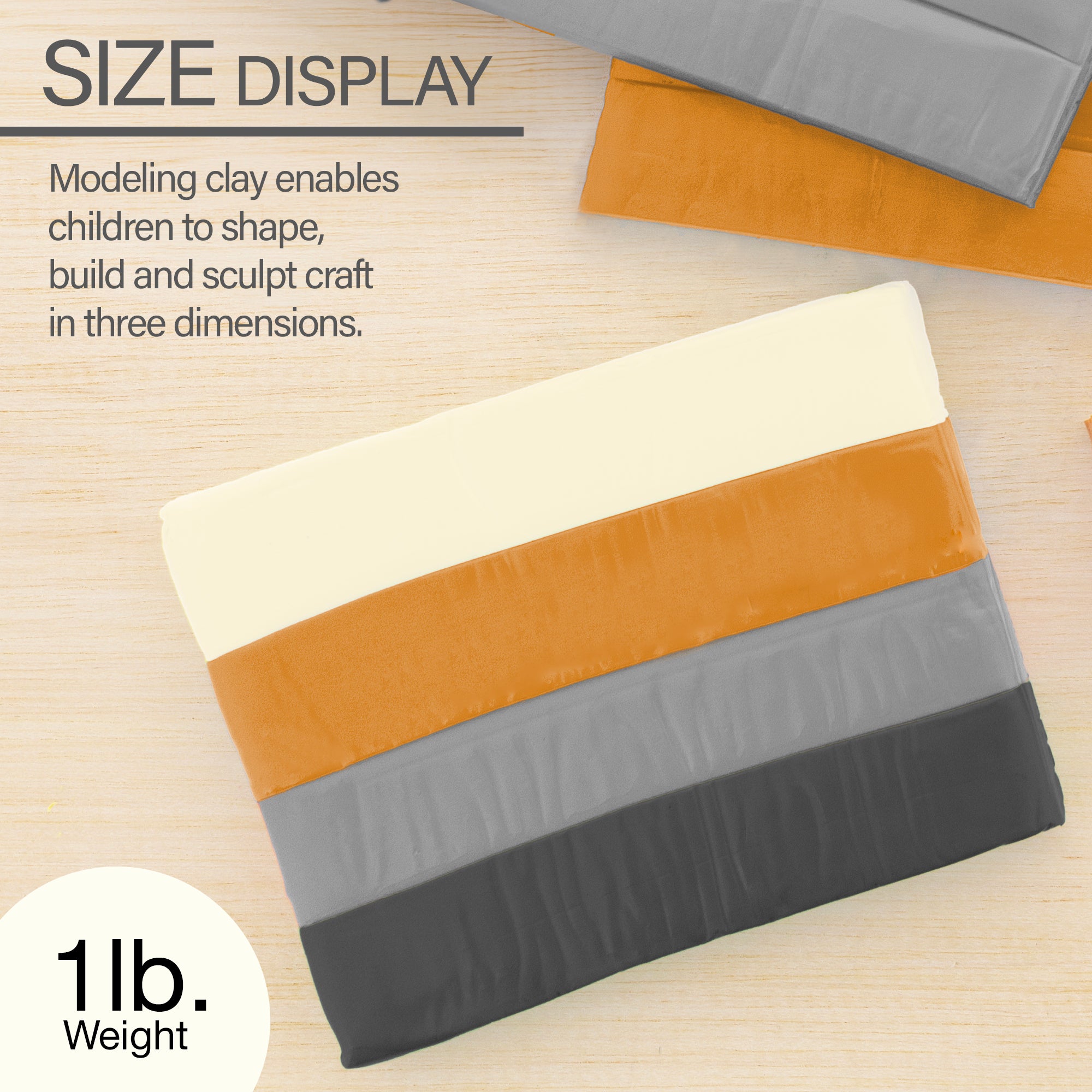 1 lb 4 Natural/ Earth Color Modeling Clay