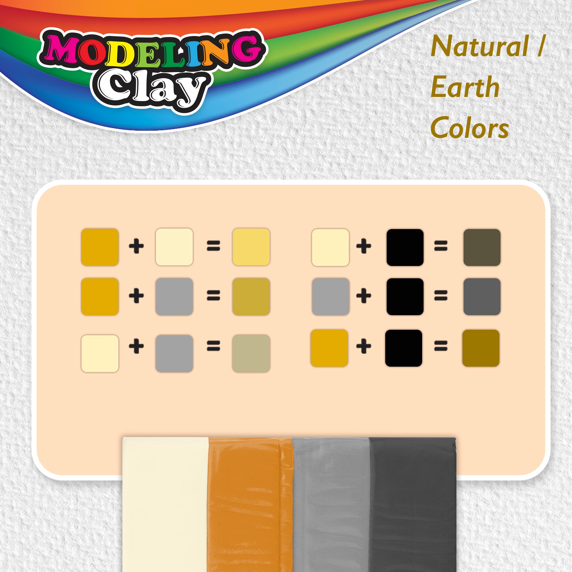 1 lb 4 Natural/ Earth Color Modeling Clay