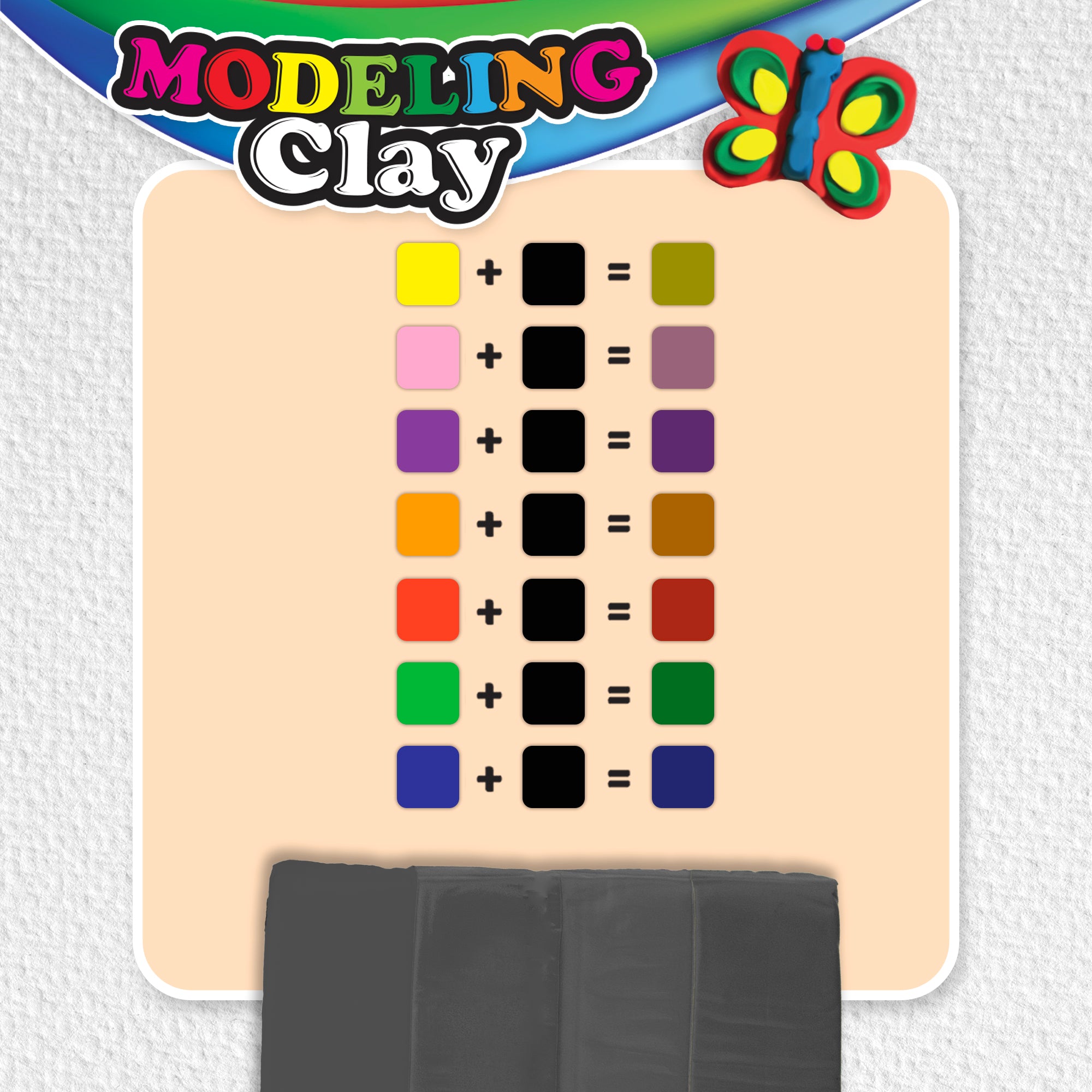 1 lb Black Modeling Clay