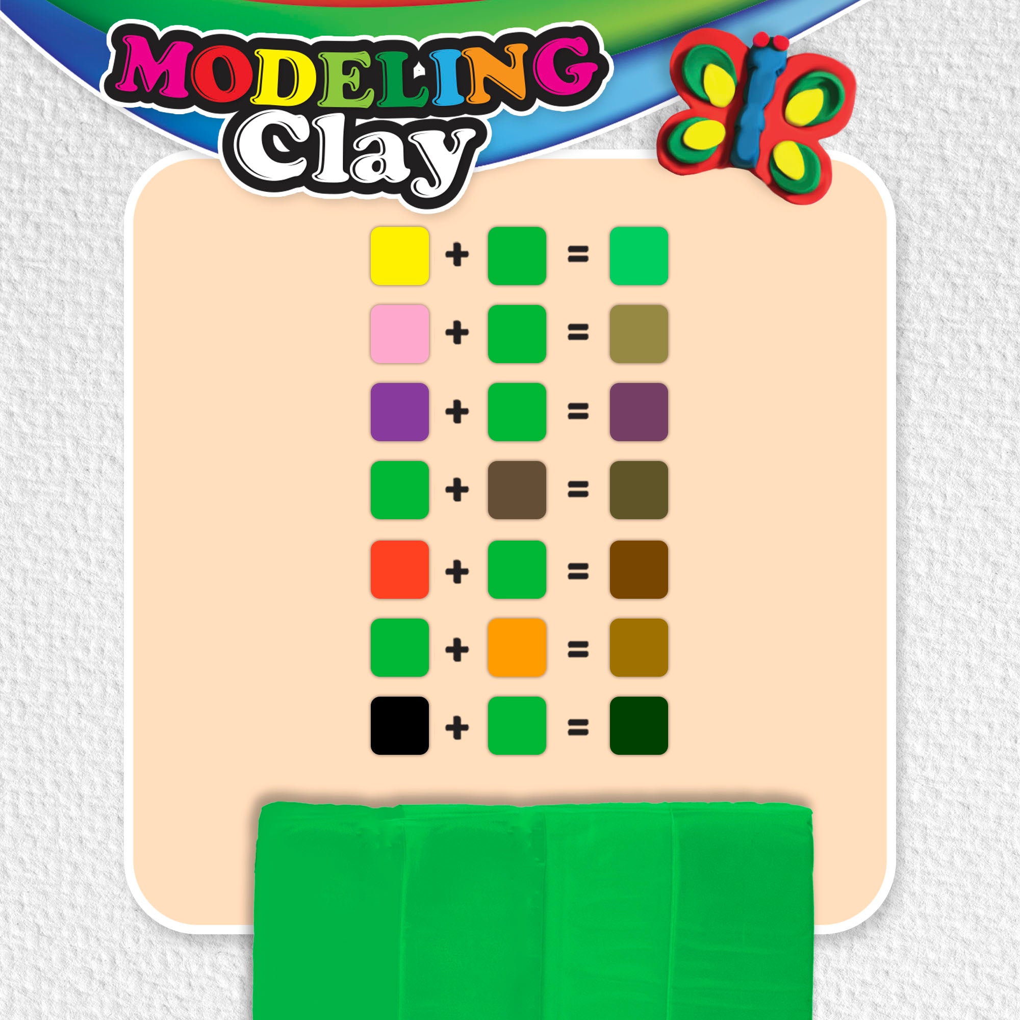 1 lb Green Modeling Clay