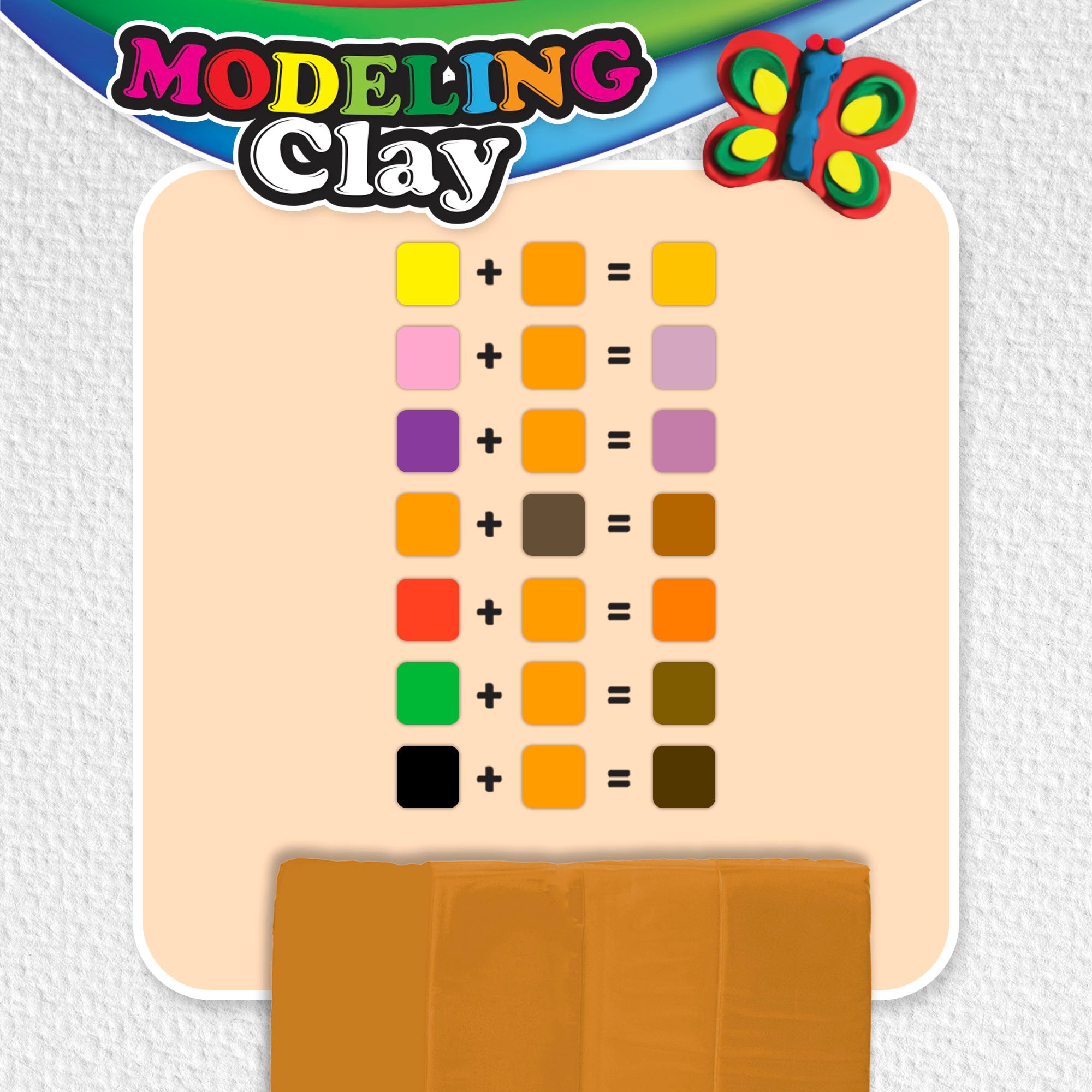 1 lb Orange Modeling Clay