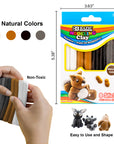 4.8 oz (136g) 4 Natural/ Earth Color Modeling Clay Sticks