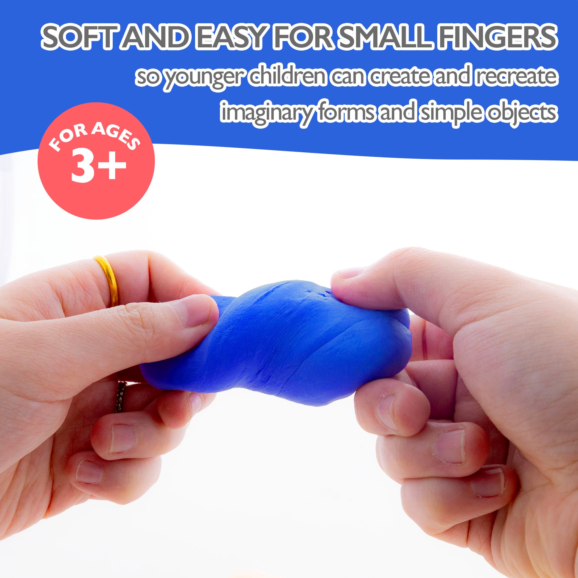 0.5 oz 6 Fluorescent Color Air Dry Modeling Clay