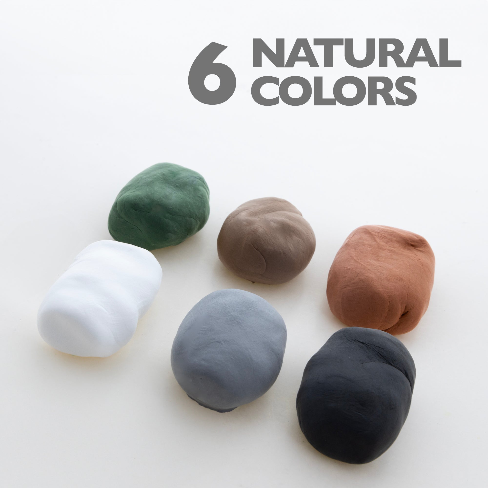 0.5 oz 6 Natural/Earth Color Air Dry Modeling Clay
