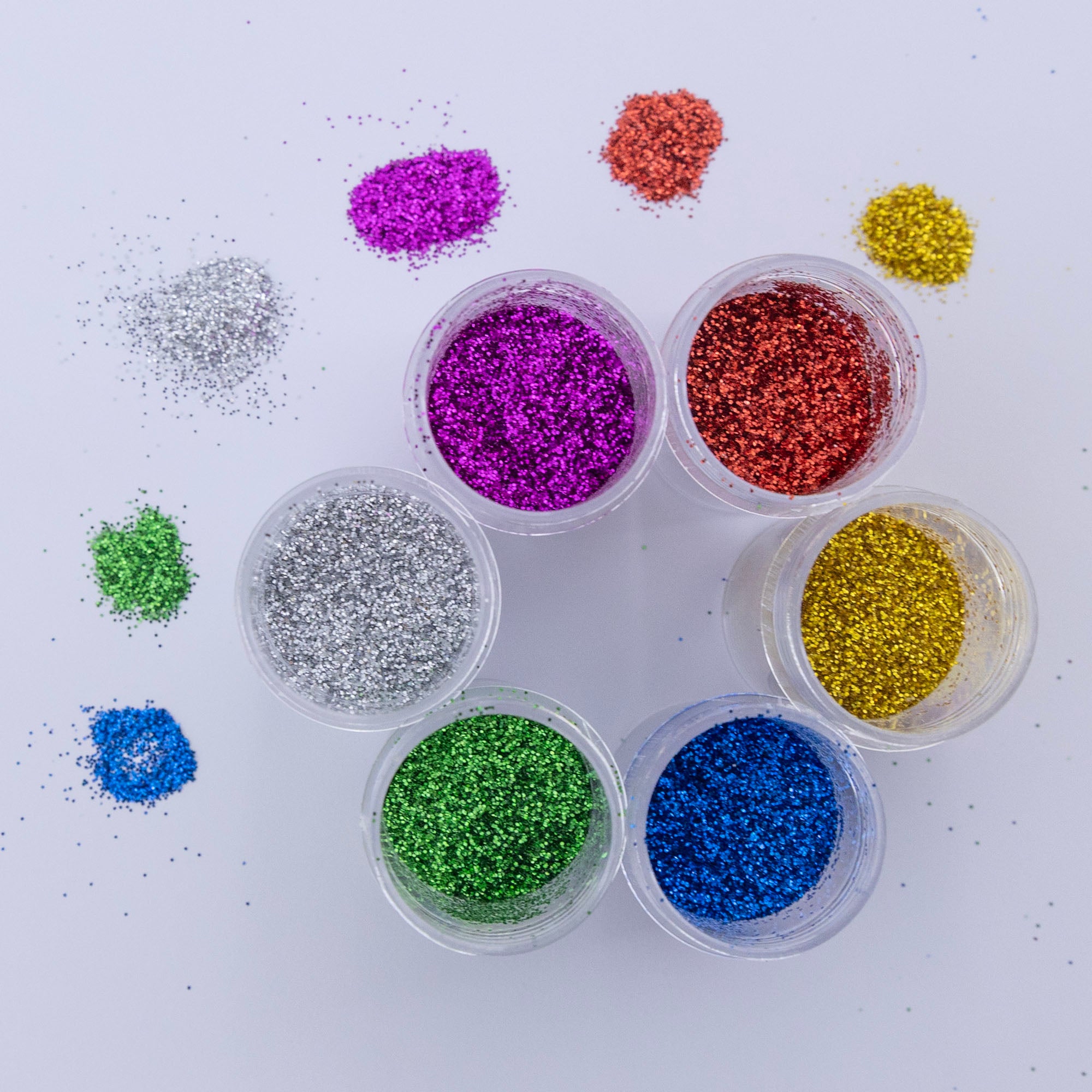 0.28 oz (8g) 4 Primary Color Glitter Shaker