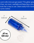 0.67 FL OZ (20 mL) 6 Classic Color Glitter Glue