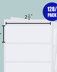 2 3/4" X 1" White Multipurpose Label (128/Pack)