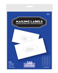 1" X 2 5/8" White Address Labels (300/Pack)