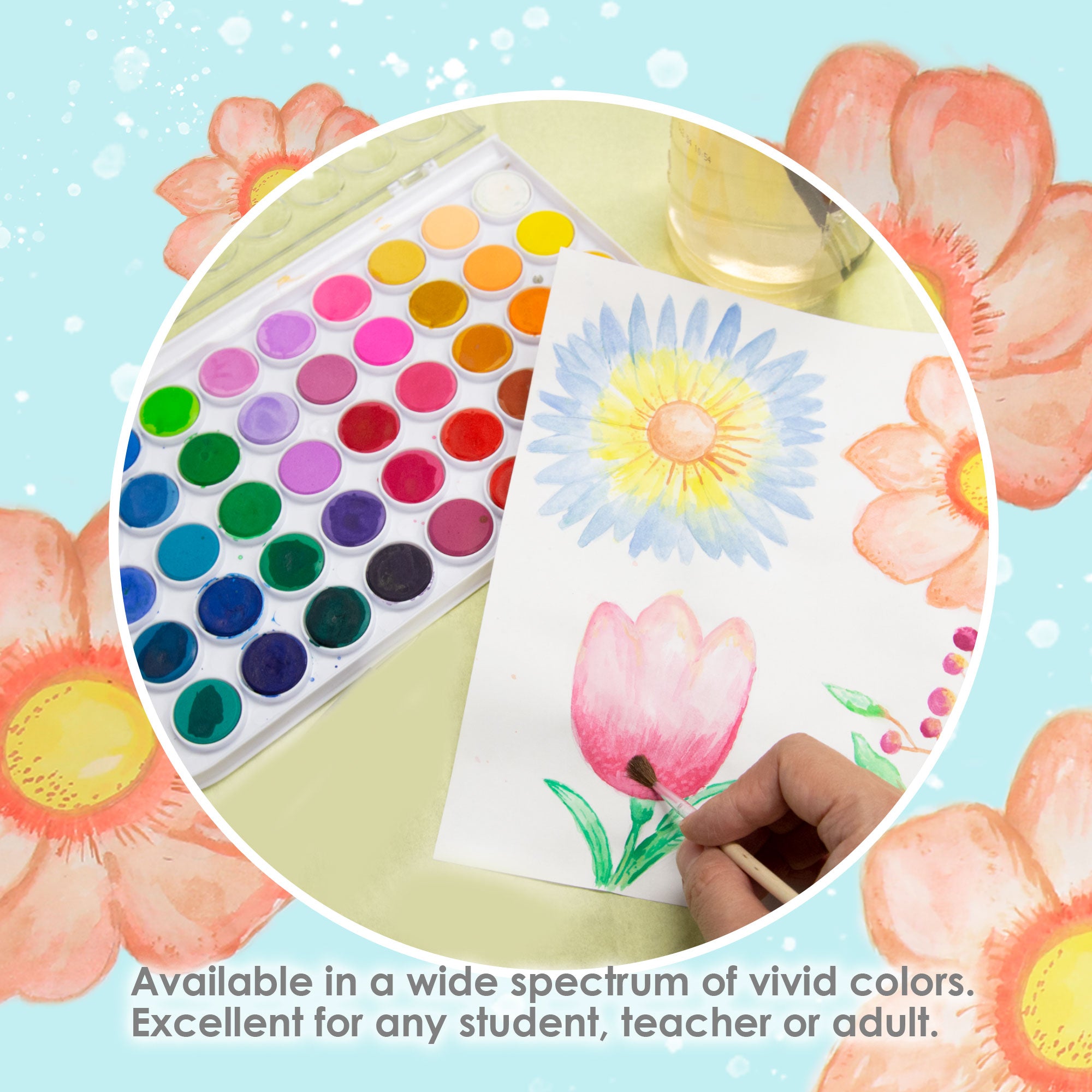 48 Ct. Watercolor w/ Brush