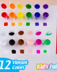 0.17 FL OZ (5 mL) 12 Color Kid's Paint w/ Brush