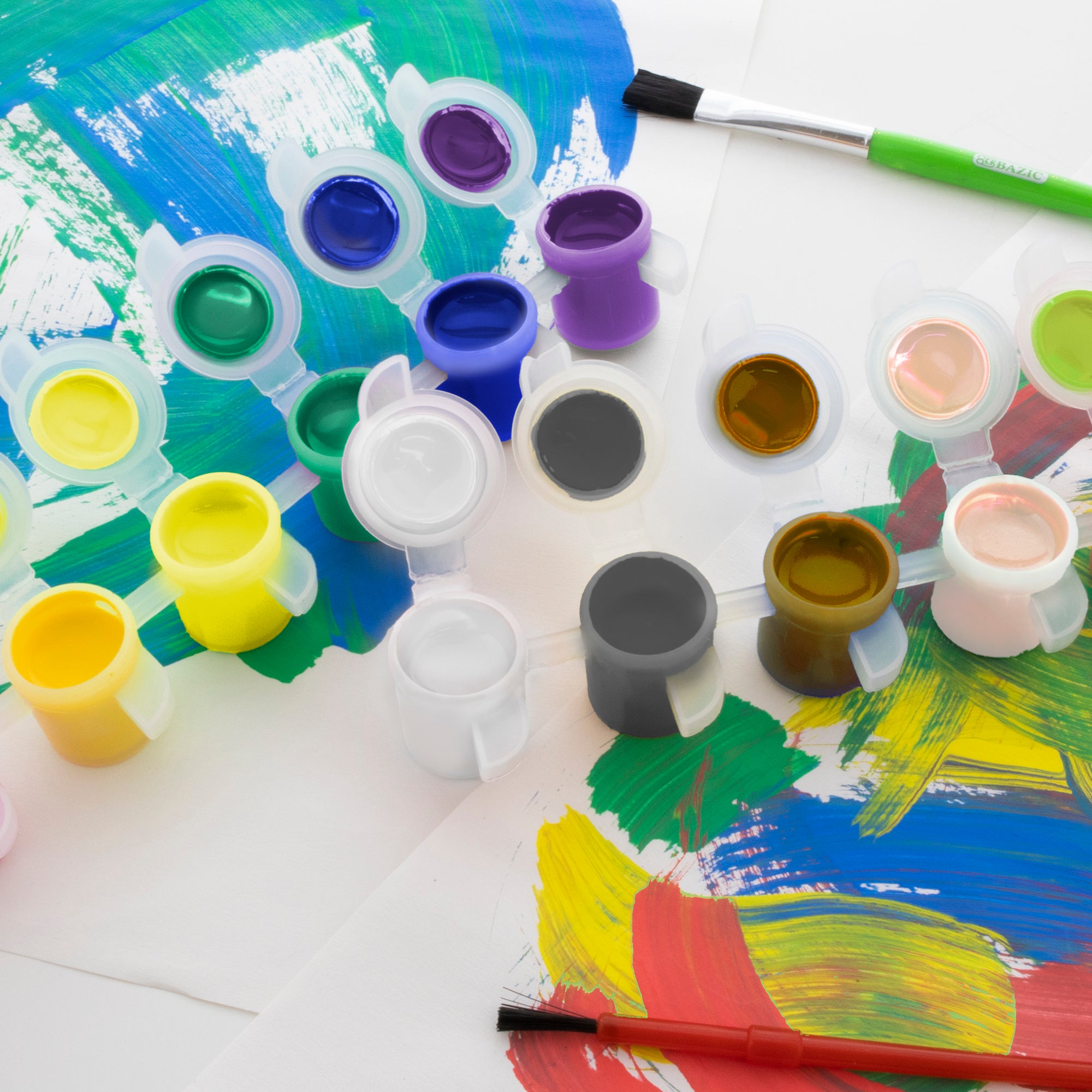 0.17 FL OZ (5 mL) 12 Color Kid's Paint w/ Brush