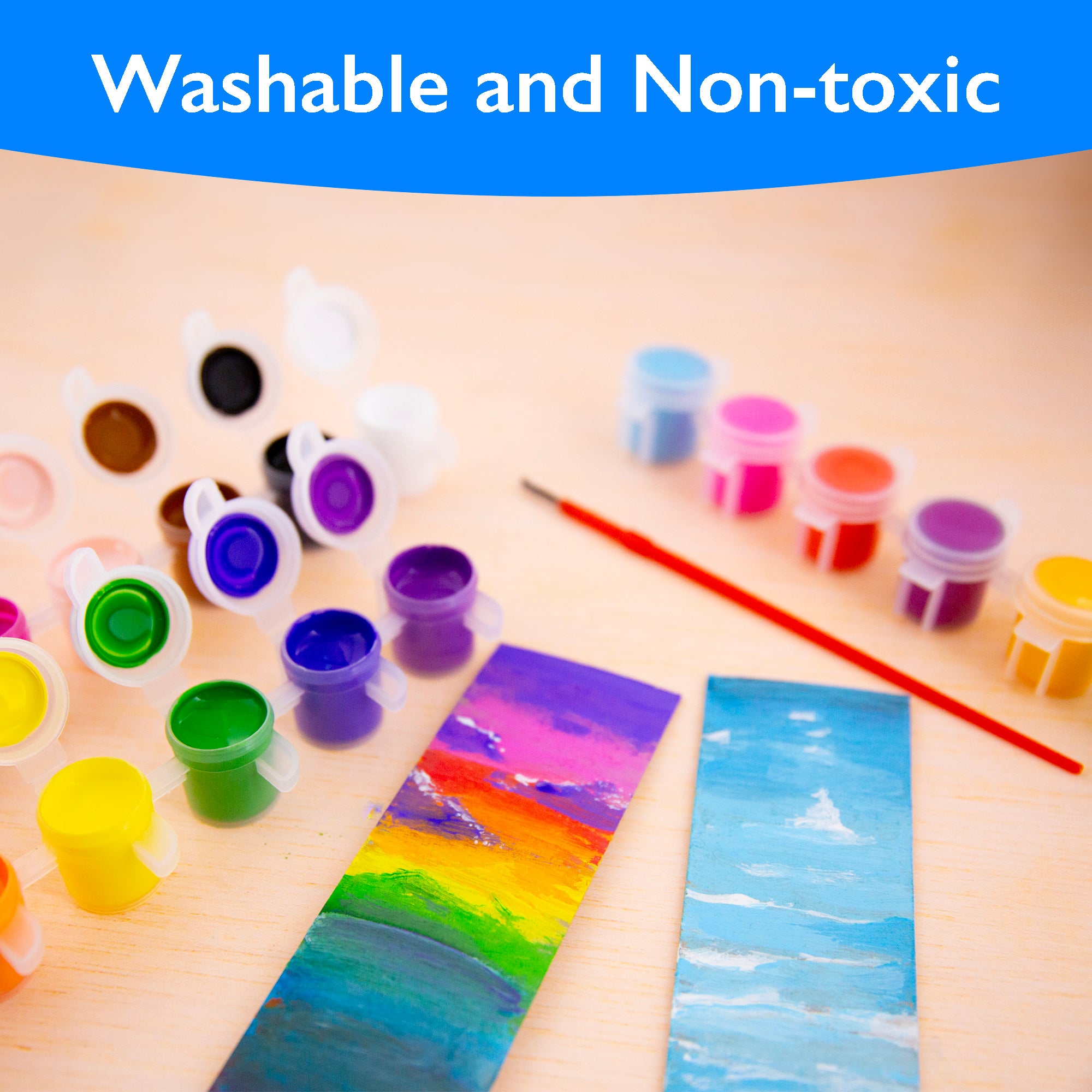 0.17 FL OZ (5 mL) 18 Color Kid's Paint w/ Brush