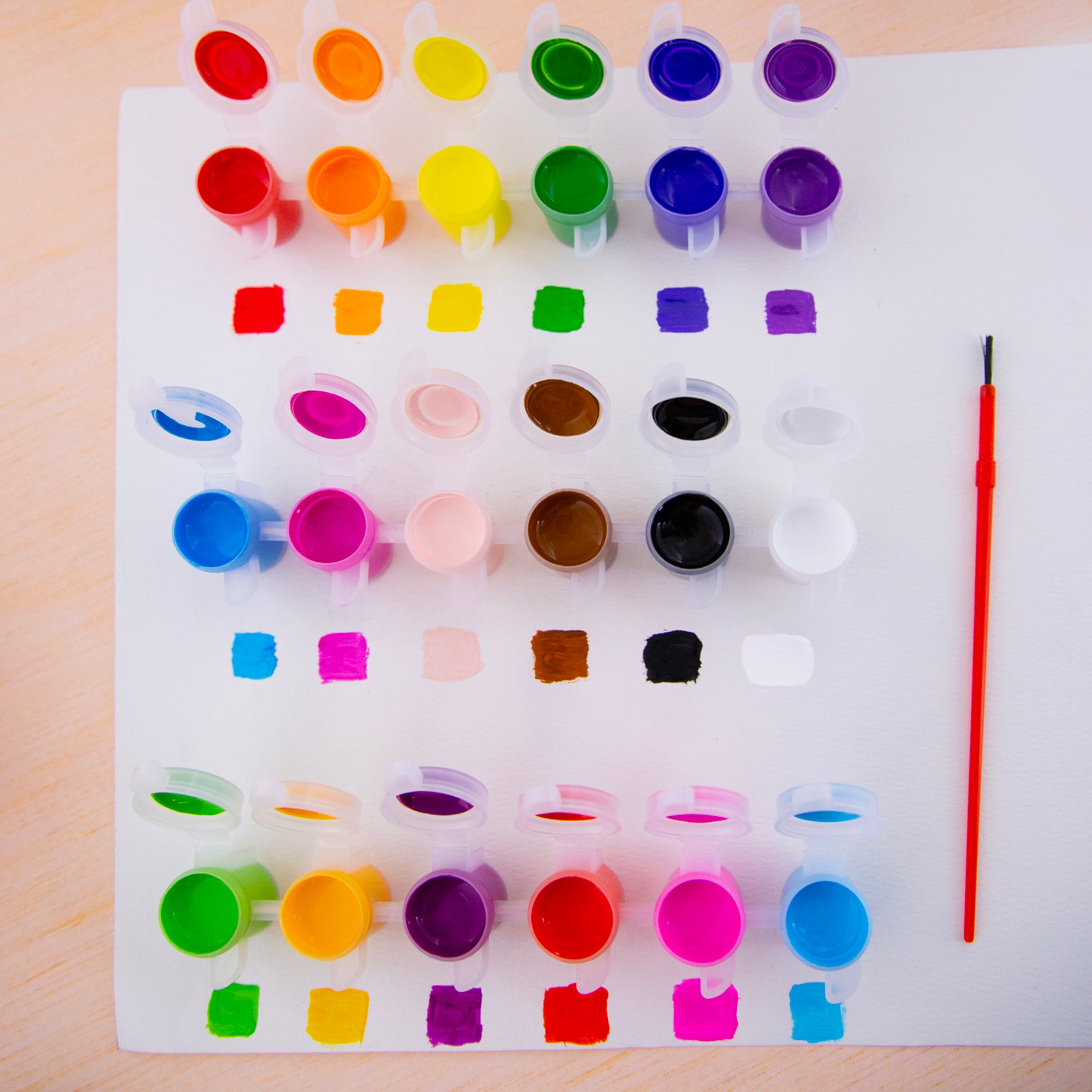 0.17 FL OZ (5 mL) 18 Color Kid's Paint w/ Brush