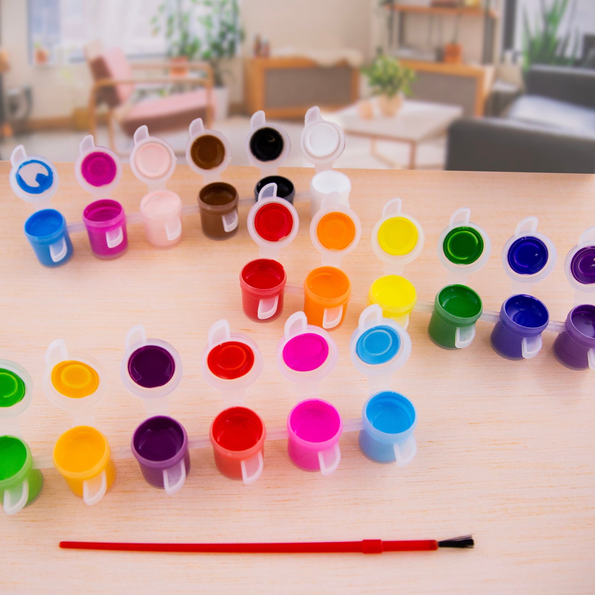 0.17 FL OZ (5 mL) 18 Color Kid's Paint w/ Brush