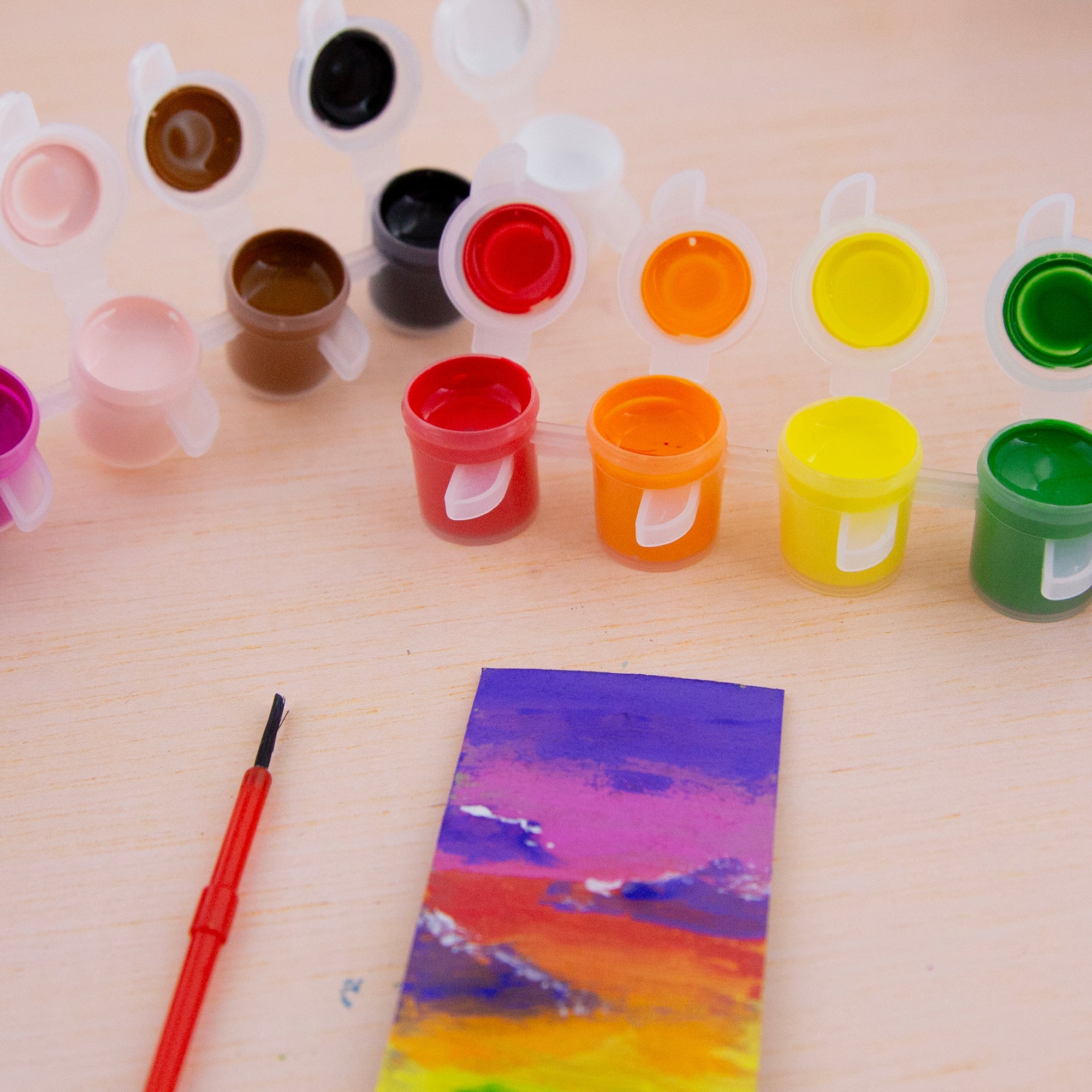 0.17 FL OZ (5 mL) 18 Color Kid's Paint w/ Brush