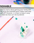 Poster Paint Washable w/ Brush 6 Color 0.75 Oz (22.2 mL)