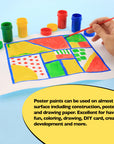 0.6 FL OZ (18 mL) 4 Color Poster Paint w/ Brush
