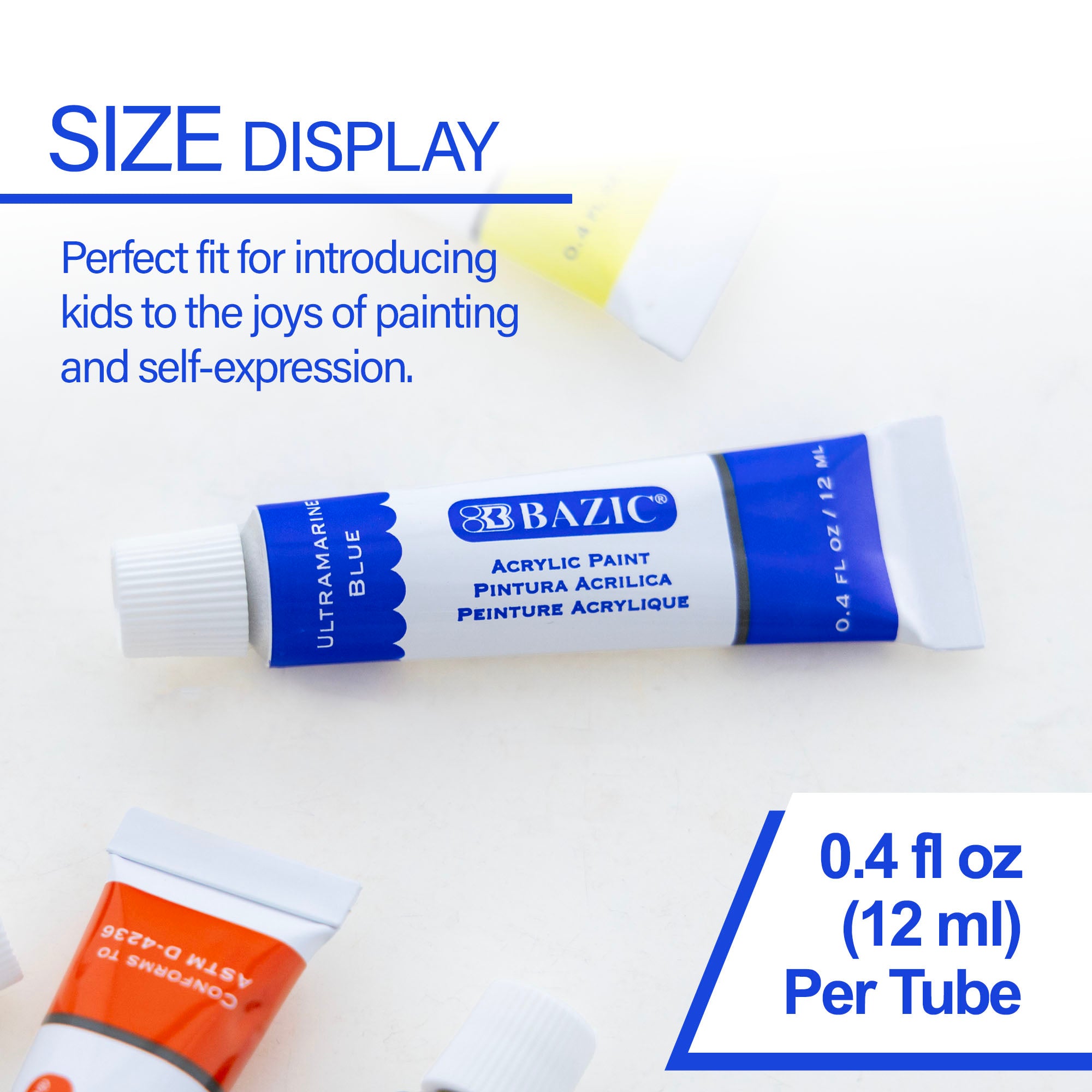 0.4 FL OZ (12 mL) 8 Colors Acrylic Paint