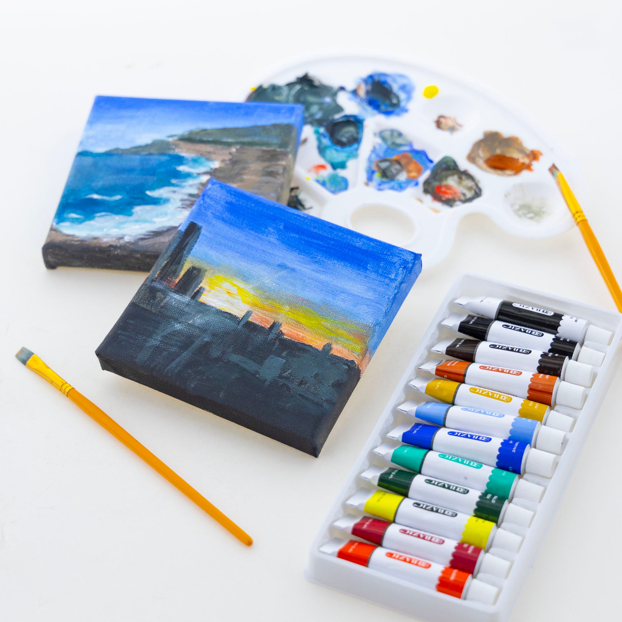 0.4 FL OZ (12 mL) 12 Colors Acrylic Paint