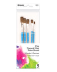 Flat Natural Hair Paint Brush (5/Pack)