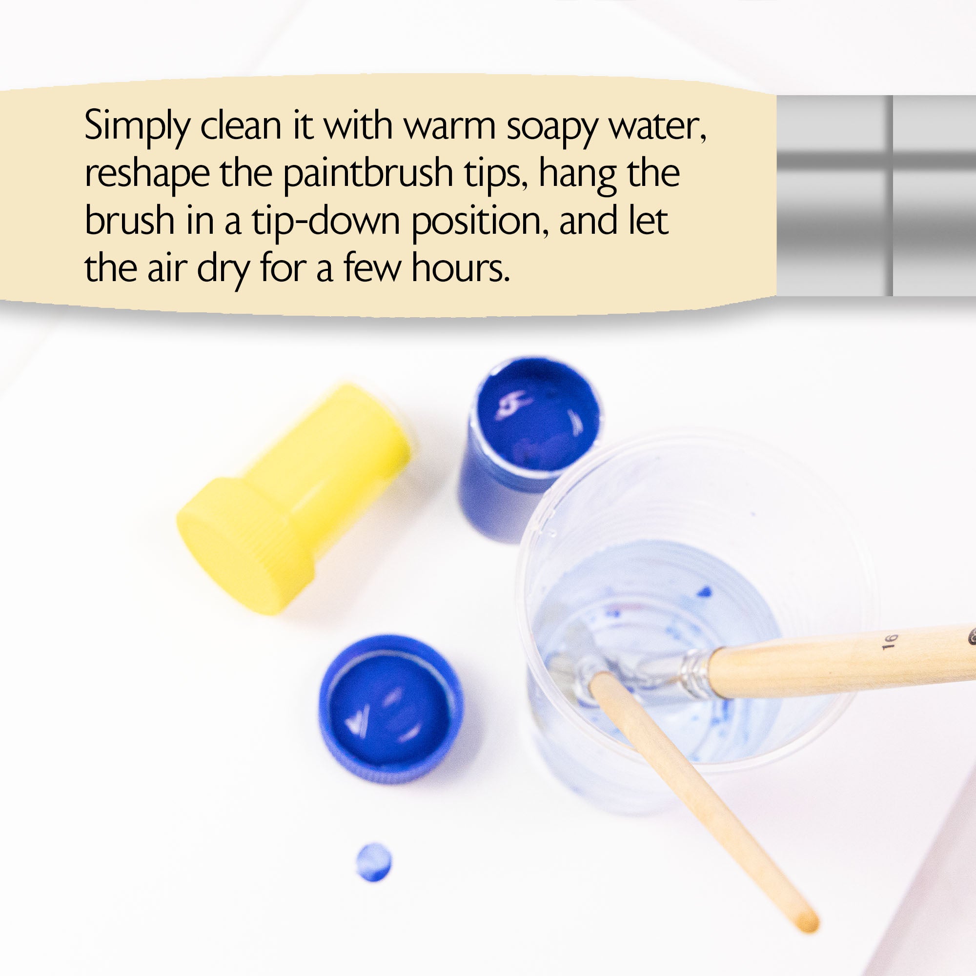 Flat Natural Bristle Paint Brush (9/Pack)