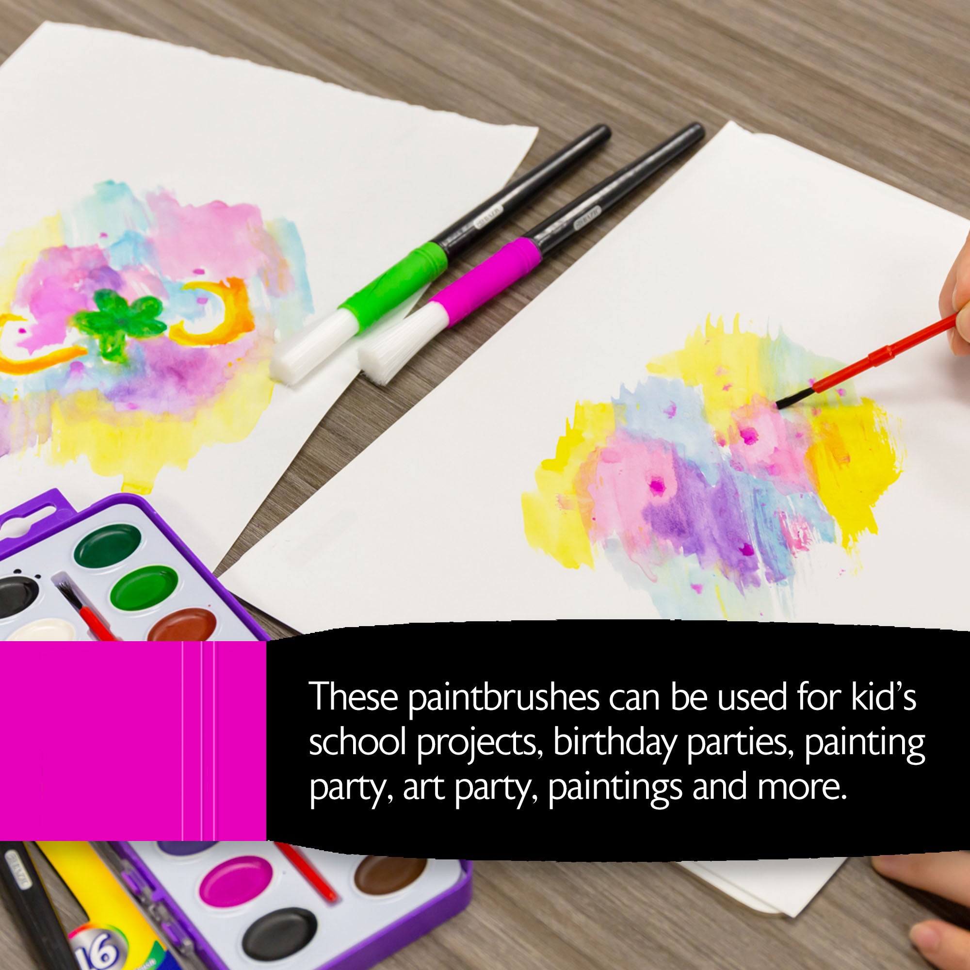 Jumbo Kid's Paint Brush Set (4/Pack)