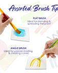 Paint Brush w/ Translucent Handle set (5/Pack)