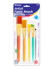 Paint Brush w/ Translucent Handle set (5/Pack)