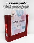 2" Burgundy Slant-D Ring View Binder w/ 2-Pockets