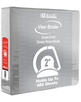 2" Grey Slant-D Ring View Binder w/ 2-Pockets
