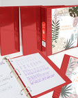 2" Red Slant-D Ring View Binder w/ 2-Pockets