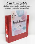 2" Red Slant-D Ring View Binder w/ 2-Pockets
