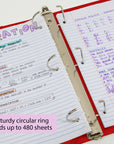 2" Red Slant-D Ring View Binder w/ 2-Pockets