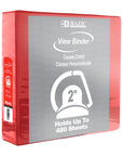 2" Red Slant-D Ring View Binder w/ 2-Pockets