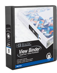 1" Black PVC-Free Slant-D Ring View Binder w/ 4-Pockets