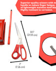 8" Classic Left Handed Bent Stainless Steel Scissors