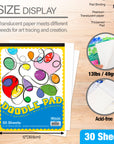 50 Ct. 9" X 12" Doodle Pad