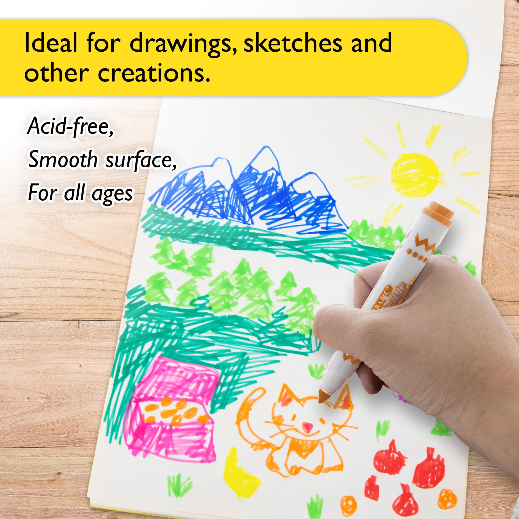 50 Ct. 9" X 12" Doodle Pad