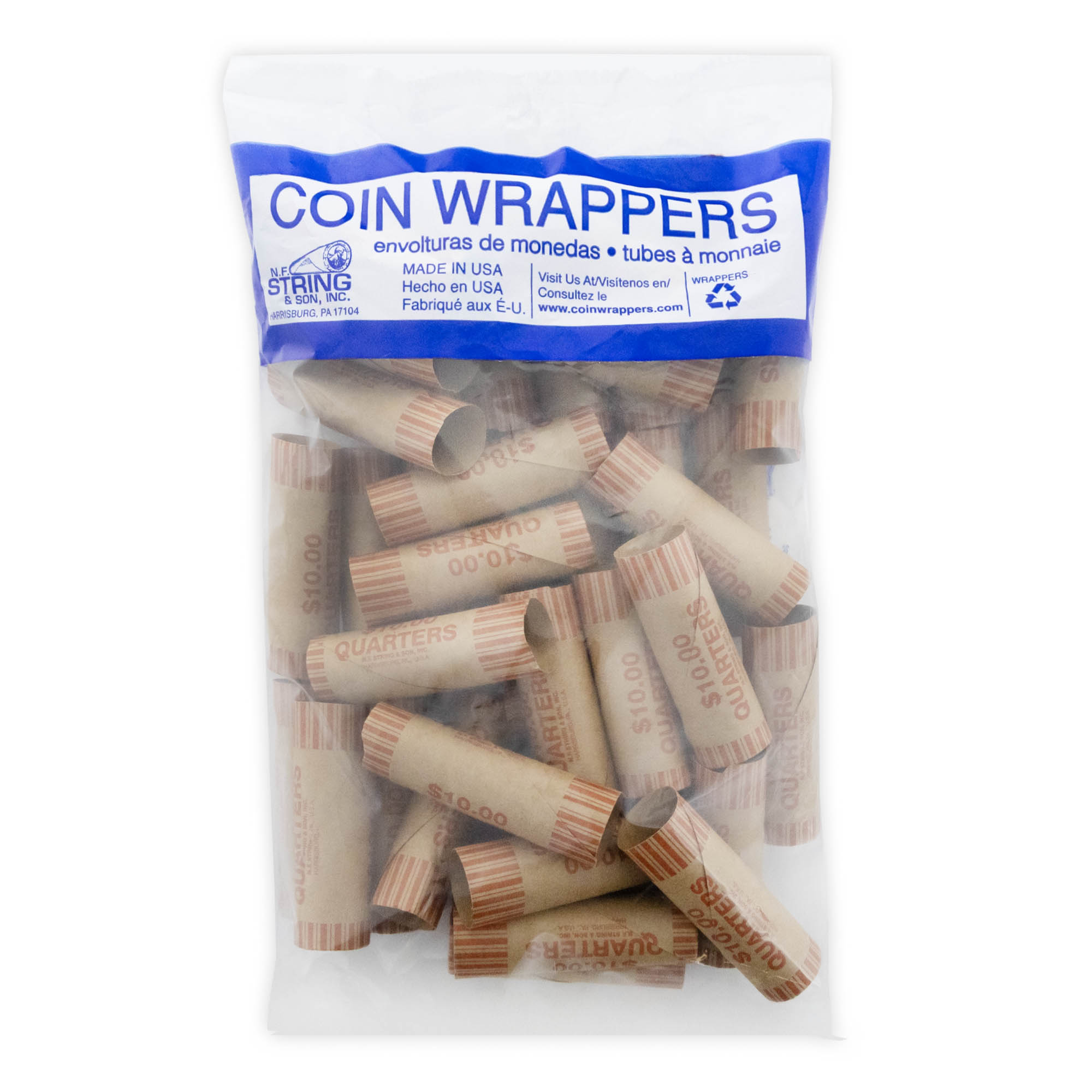 Quarter Coin Wrappers (36/Pack)