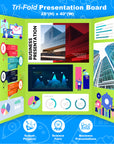 36" X 48" Assorted Color Tri-Fold Corrugated Presentation Board