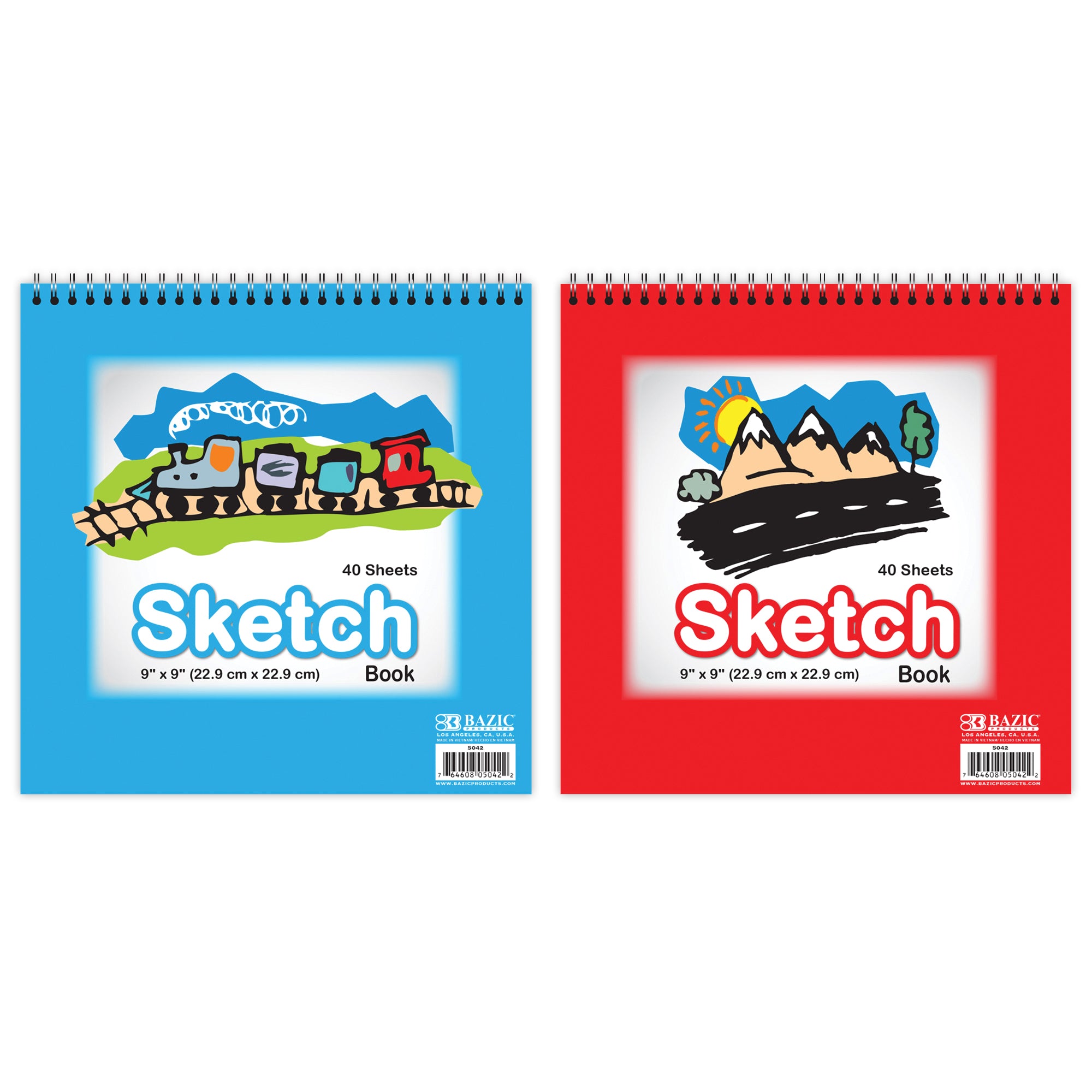 40 Ct. 9" X 9" Top Bound Spiral Sketch Pad