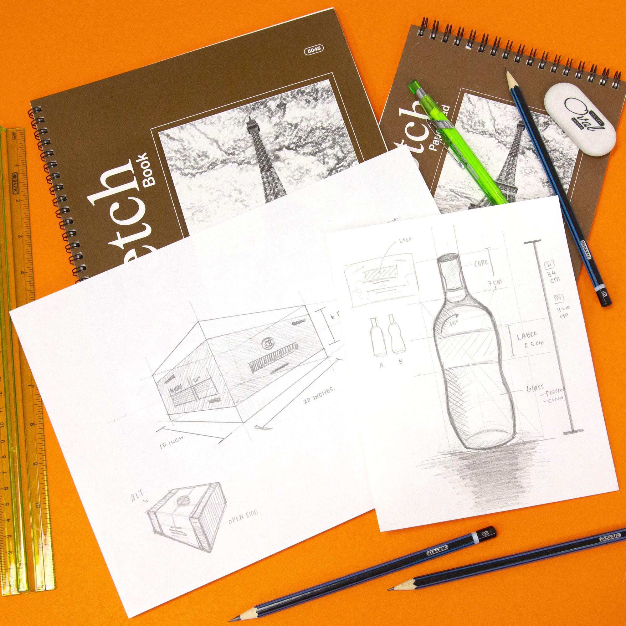 50 Ct. 6" X 8" Top Bound Spiral Sketch Pad