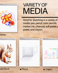 30 Ct. 9" X 12" Top Bound Spiral Sketch Pad