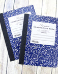 Composition Book UNRULED Premium Blue Marble 100 Ct.