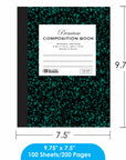 Composition Book 5-1" Quad-Ruled Premium Marble 100 Ct.