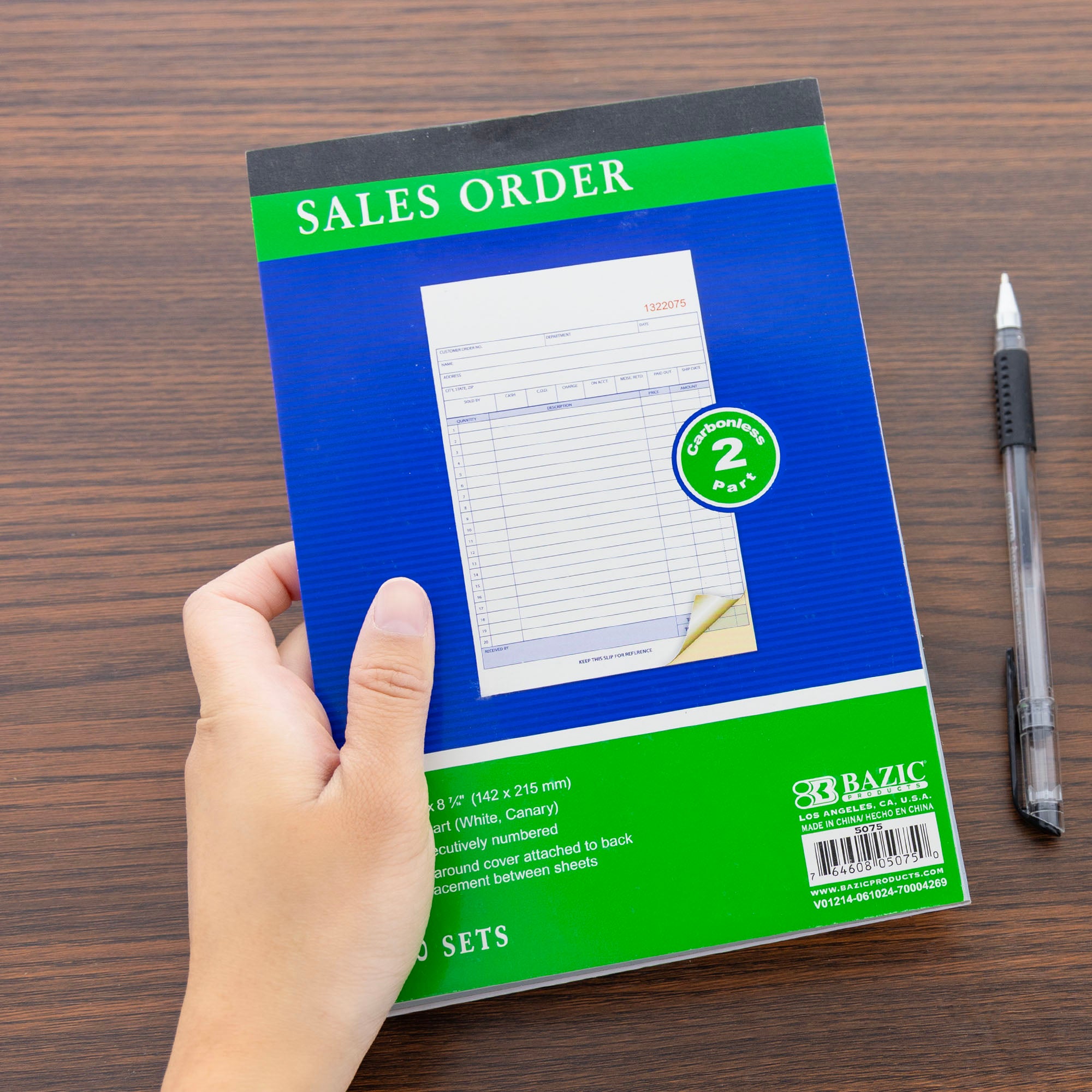 50 Sets 5 9/16" x 8 7/16" 2-Part Carbonless Sales Order Book