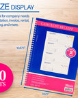 Cash or Rent Spiral Bound Receipt Book 2-Part Carbonless 7 5/8" x 10 7/8" (200 Sets)