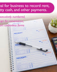 Cash or Rent Spiral Bound Receipt Book 2-Part Carbonless 7 5/8" x 10 7/8" (200 Sets)
